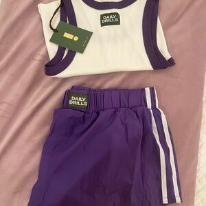 Daily Drills Purple and White Athletic Set